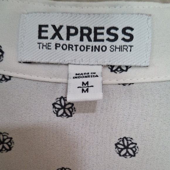 Express Black and White Paisley Polka Dot Blouse Size M - Picture 2 of 7
